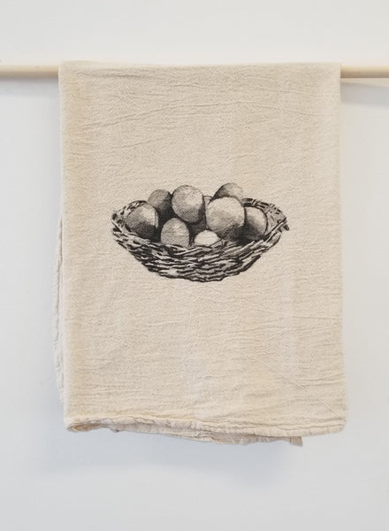 Tea Towel, Basket of eggs
