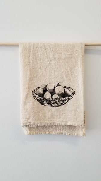 Tea Towel, Basket of eggs