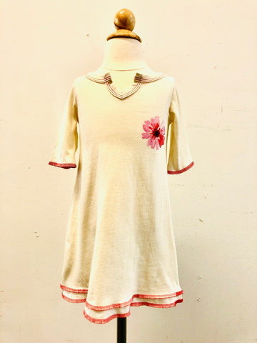 Organic Cotton Dress - Pink Flower