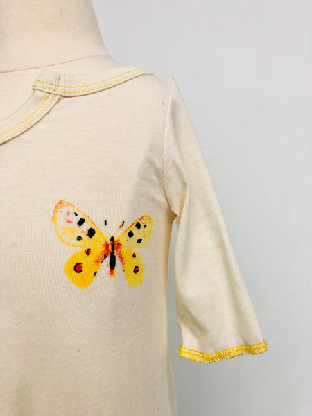 Organic Cotton Bib - Yellow Butterfly